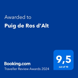 Award-2024 booking.com Puigderosdalt